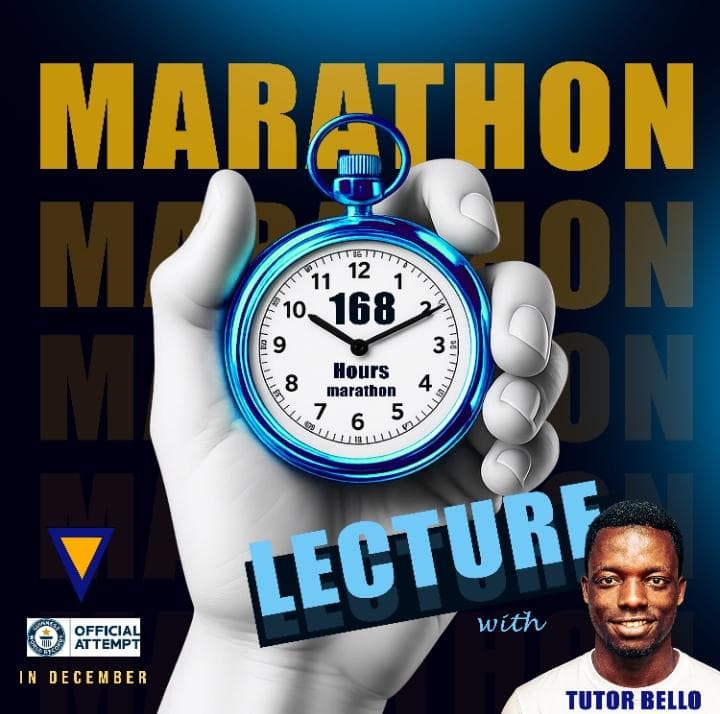 Tutor Bello 168-hour Lecture Marathon poster